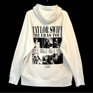 Taylor Swift Eras Tour 2023 Hoodie Womens XXL White Official Merch Pullover NWOT